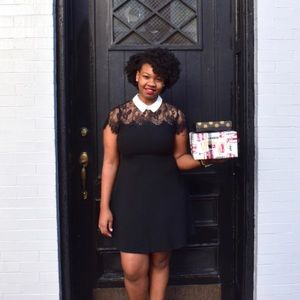 Lace Madison jules little black dress large